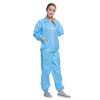 Anti Static Split Lapel Dustless Clothing Food Protection Stripe Clean Clothes, Size:XL(Blue)