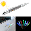 Car Solar Shark Gill Warning Lights Car Door Anti-collision Rear-end Collision LED Dlashing Lamp, Mode: Constant Bright + Flashing (Silver)