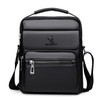 WEIXIER 8681 Litchi Texture PU Leather Men Business Handbag Crossbody Bag (Black)