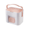 Home Medicine Storage Box Small Size Large Capacity Family Medicine Box(Pink)