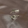 2 PCS S925 Silver Needle Real Gold Electroplating Bluetooth Headset Anti-lost Earrings For AirPods(Platinum)