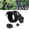 Bicycle Portable Anti-theft Lock Steel Cable Lock with Lock Frame, Style:B Style 100cm Black