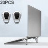 20 PCS R-JUST BJ01 Universal Stickable Shield Shape Laptop Foldable Stand(Silver)