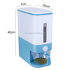 Household Kitchen Waterproof Moisture-proof Large-capacity Rice Storage Box Rice Flour Storage Tank(Blue)