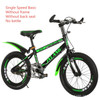22 Inch Childrens Bicycles 7-15 Years Old Children Without Auxiliary Wheels, Style:Single Speed Basic(Black Green)