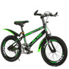 22 Inch Childrens Bicycles 7-15 Years Old Children Without Auxiliary Wheels, Style:Single Speed Basic(Black Green)