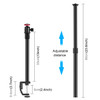 PULUZ C Clamp Mount Light Stand Extension Central Shaft Rod Monopod Holder Kits with Ball-Head, Rod Length: 33-60cm(Black)