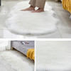 Faux Wool Leather Sofa Carpet Floor Mats Fleece Cushions Bay Window Mats, Size: 60x180cm(Black)