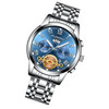 FNGEEN 4001 Men Non-Mechanical Watch Multi-Function Quartz Watch, Colour: White Steel Blue Surface