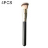 4 PCS Fiber Hair Makeup Brush Wooden Handle Foundation Brush, Style:170 Diagonal Foundation Brush