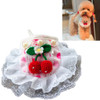Pet Cherry Scarf Cotton Saliva Towel Small Dog Decoration, Size: M