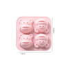 6 PCS Little Monkey Silicone Ice Cube Rice Cake Mold Cartoon Cake Baby Food Supplement Baking Mold(Pink)