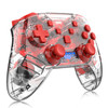 YS01 For Switch Pro Wireless Bluetooth Transparent GamePad Game Handle Controller(Red)