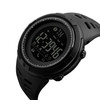 SKMEI 1250 Men Outdoor Waterproof Sports Digital Watch Multi-Function Watch(Black)