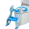 Oversized Fawn Children Toilet Baby Toilet Chair Baby Toilet Ladder, Style:Upgraded Cushioned Models(Sky Blue)