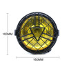 Motorcycle Arrowhead Reticular Retro Lamp LED Headlight Modification Accessories for CG125 / GN125 (Yellow)