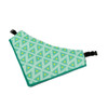 Pastoral Style Green Deometric Triangle Pet Scarf Three-layer Thickened Waterproof Saliva Towel, Size: S