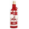 3 PCS Christmas Knitted Double Ball Wine Bottle Cover Wine Bottle Bag Restaurant Atmosphere Layout(Elk)