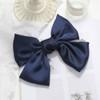 5 PCS Satin Bow Hairpin Back Head Hair Accessories, Colour: Tibetan Blue