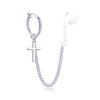 10 PCS A00114 Wireless Bluetooth Headset Anti-lost Titanium Steel Non-fading Earrings, Style:Spring Clip Cross
