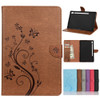 For Samsung Galaxy Tab S6 T860 / T865 Butterfly Flower Embossing Pattern Horizontal Flip Leather Case with Holder & Card Slots & Wallet(Brown)