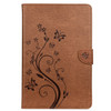 For Samsung Galaxy Tab S6 T860 / T865 Butterfly Flower Embossing Pattern Horizontal Flip Leather Case with Holder & Card Slots & Wallet(Brown)