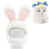 4 PCS Soft Cat Headgear Cat Dog Cross Dress Pet Hat, Size: XS(White Rabbit)