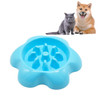 Pet Bowl Dog Cat Slow Food Anti-choke Bowl(Blue)