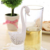 5 PCS Swan Shape Tea Filter(White)