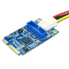 MINI PCI-E to USB 3.0 Front 19 Pin Desktop PC Expansion Card with 4 Pin Power Connection Port (Blue)