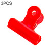 3 PCS Multifunctional Color Binder Clips Files Documents Clips Stationery Binding Supplies(Red)