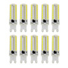 10 PCS G9 7W 3014 SMD 152 LEDs Cold White Dimmable Silicone Corn Bulb Energy Saving Lamp, AC 110V
