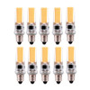 10 PCS E11 3W 2508 CCB SMD Warm White LED Energy Saving Lamp Dimmable Silicone Corn Bulb, AC 220V