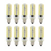 10 PCS E11 7W 152 LEDs 3014 SMD 600-700 LM Cold White Dimmable Silicone LED Corn Bulbs, AC 220V