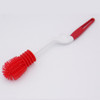 Washing Cleaning Rotary Handle Long Handle Scrubbing Feeding-bottle Brush(Red)