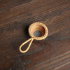 Bamboo Woven Creative Filter Reusable Filter Tea Colander Gadget, Style:Rattan Tea Drain with Handle