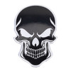 Universal Car Skull Shape Metal Decorative Sticker (Black Silver)
