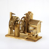 Two-wheel Wooden Music Waterwheel Home Office Decoration Music Box
