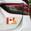 Universal Car Canada Flag Rectangle Shape VIP Metal Decorative Sticker (Gold)