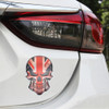 Universal Car UK Flag Skull Shape Metal Decorative Sticker