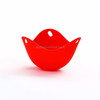 3 PCS Silicone Egg Cooker Egg Bracket Kitchen Tools Pancake Cookware Bakeware Steam Eggs Plate Tray Red