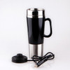 Electric Water Insulated Car Mug Travel Heating Cup Kettle, Capacity: 450ML, Voltage:24V(Black)