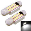 2 PCS Festoon 36mm 2W 160LM White Light 16 LED SMD 4014 Error Free License Plate Lights Car Light Bulb