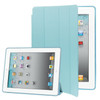 4-folding Slim Smart Cover Leather Case with Holder & Sleep / Wake-up Function for iPad 4 / New iPad (iPad 3) / iPad 2(Blue)