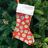 2 PCS Print Christmas Socks Gift Bag Creative Christmas Tree Decoration(Snowball Print)