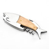 Fish Shape Wine Opener Wine Multifunctional Corkscrew with Wooden Handle