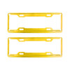 2 PCS Car License Plate Frames Car Styling License Plate Frame Aluminum Alloy Universal License Plate Holder Car Accessories(Yellow)