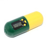 Pill-Type Electronic Pillbox Timer Portable Large-Capacity One-Piece Smart Reminder Kit(Yellow-Green)