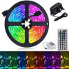 YWXLight UK Plug 5M 300 LEDs SMD 2835 Waterproof RGB LED Light Bar Strip 44Key Remote Control