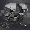 Twin Newborn Baby Folding Baby Lying Down Trolley